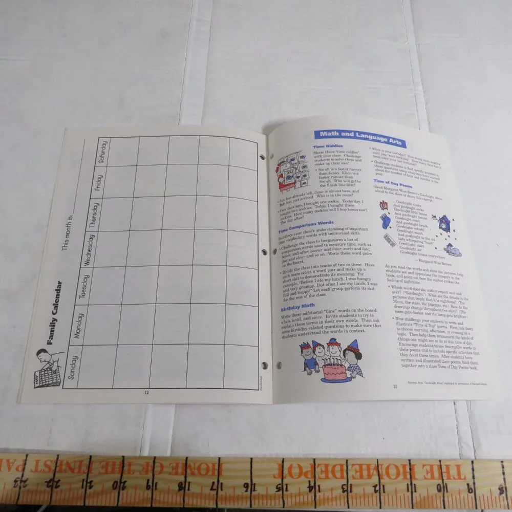 It’s Time BIG BOOK (almost 2 feet tall) with teacher pages CLASSROOM SIZE